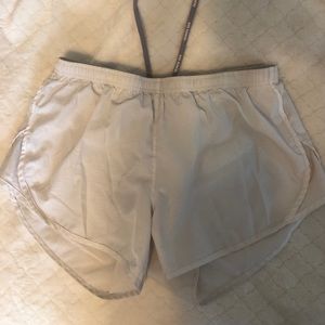 White Nike athletic shorts